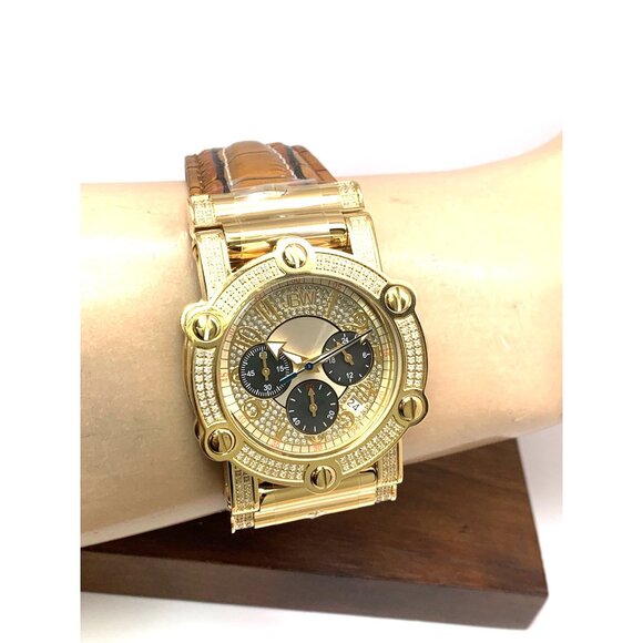 JBW Men's Watch JB6215-10C Phantom 10 YR Anniversary Diamond Quartz Gold Dial - Picture 12 of 15